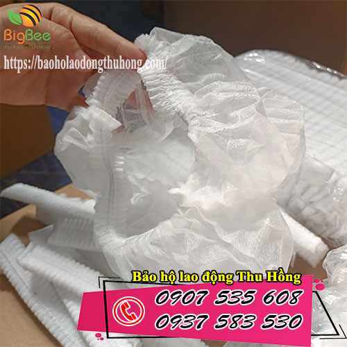 Địa chỉ bán mũ trùm tóc con sâu màu trắng giá sỉ rẻ