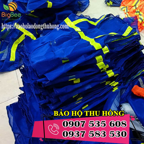 Địa chỉ bán rẻ áo phản quang lưới màu xanh đậm
