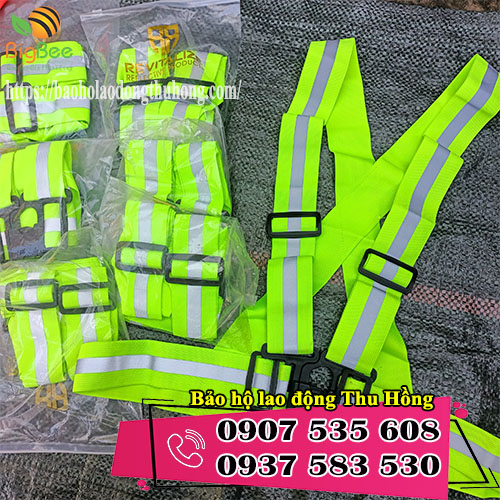 freeship tphcm dây đai phản quang co giãn xanh lá