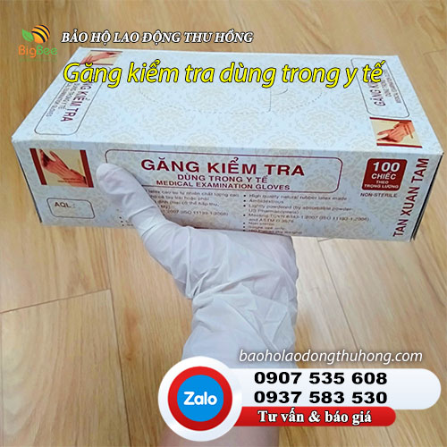 Găng kiểm tra dùng trong y tế loại giá rẻ Găng kiểm tra dùng trong y tế 01