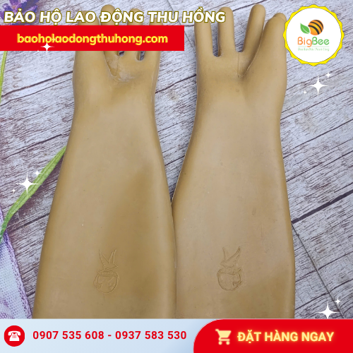 Găng tay bảo hộ cách điện 10kV cho ngành điện lực Găng tay bảo hộ cách điện 10kV cho ngành điện lực