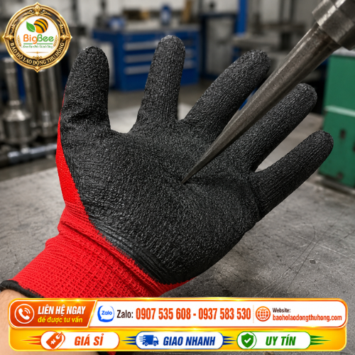 Găng tay bảo hộ chống cắt phủ cao su dày chống thủng Găng tay bảo hộ chống cắt phủ cao su dày chống thủng