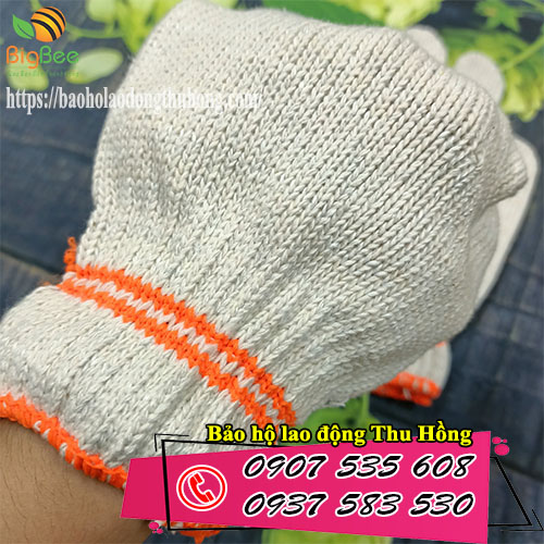 găng tay bảo hộ len kem trắng giá rẻ tại xưởng