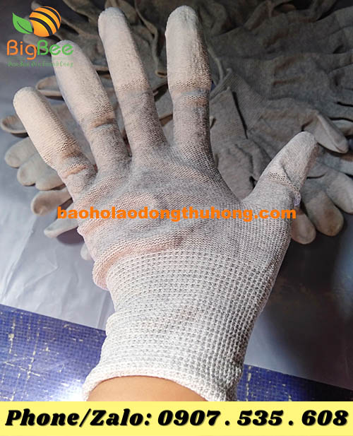 găng tay bảo hộ phủ PU dùng trong phòng sạch