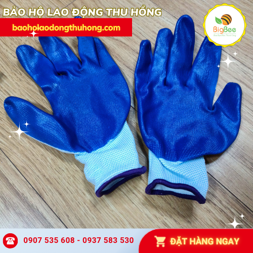 Găng tay bảo hộ phủ sơn Nitrile N518 bám siêu chắc Găng tay bảo hộ phủ sơn Nitrile N518 bám siêu chắc