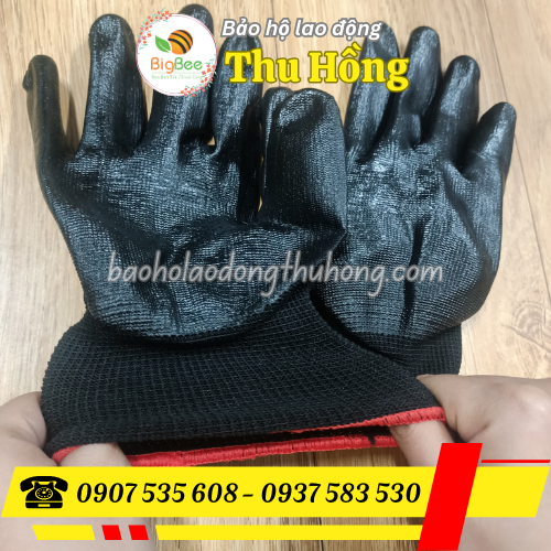 Găng tay bảo hộ sợi phủ sơn siêu co giãn siêu bền Găng tay bảo hộ sợi phủ sơn siêu co giãn siêu bền