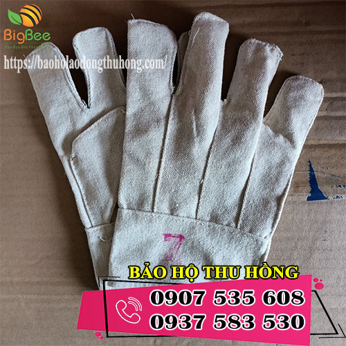 găng tay bảo hô vải bạt