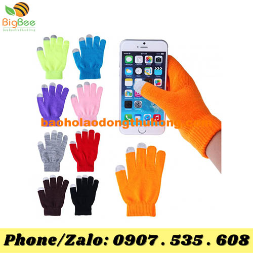 găng tay cảm ứng điện thoại nhiều màu