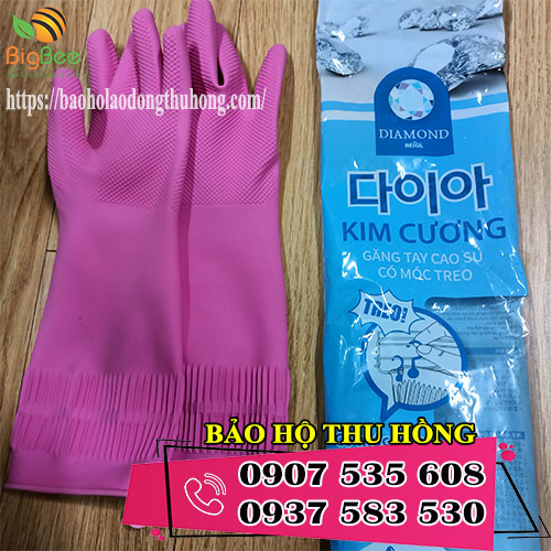 găng tay cao su có móc treo