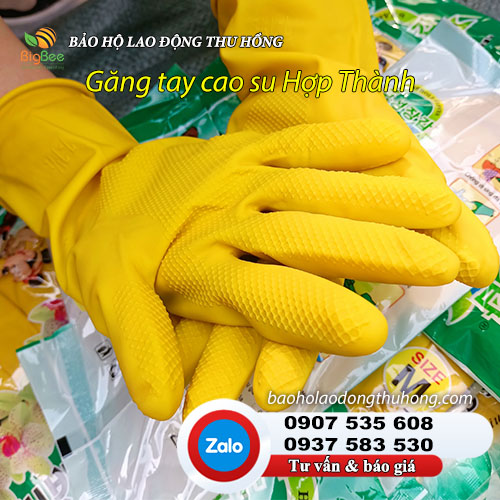 Găng tay cao su gia dụng rửa chén Hợp Thành 02 Găng tay cao su gia dụng rửa chén Hợp Thành 02