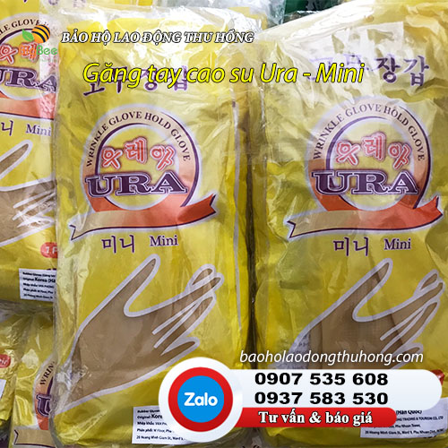 Bao bì găng tay cao su URA size Mini Găng tay cao su gia dụng rửa chén Ura Hàn Quốc size mini 01