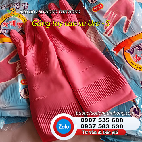 Găng tay URA size S chính hãng tại Thu Hồng Găng tay cao su gia dụng rửa chén Ura Hàn Quốc size S 03