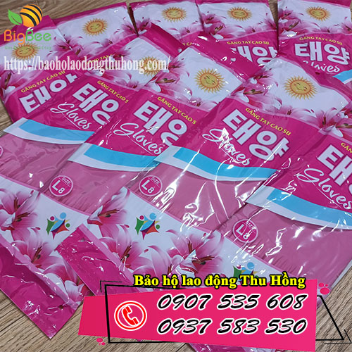 găng tay cao su Hàn Quốc siêu dai siêu bền