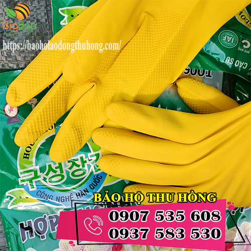 găng tay cao su Hợp Thành siêu dai, chống trơn
