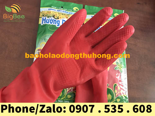 găng tay cao su hướng dương chống hóa chất, chống trơn rất tốt