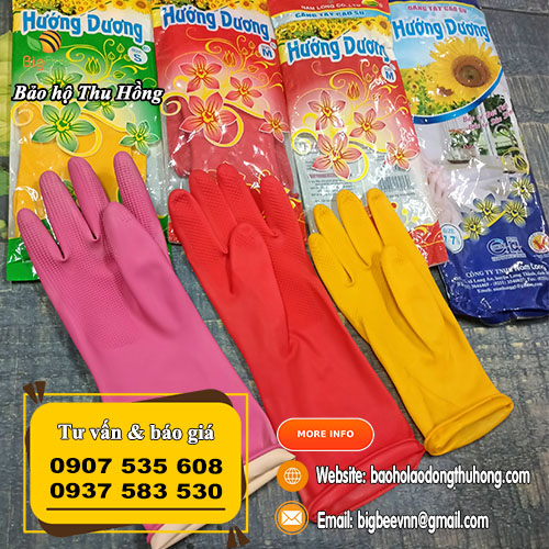 Găng tay cao su Hướng Dương gia dụng đủ loại Găng tay cao su Hướng Dương gia dụng đủ loại