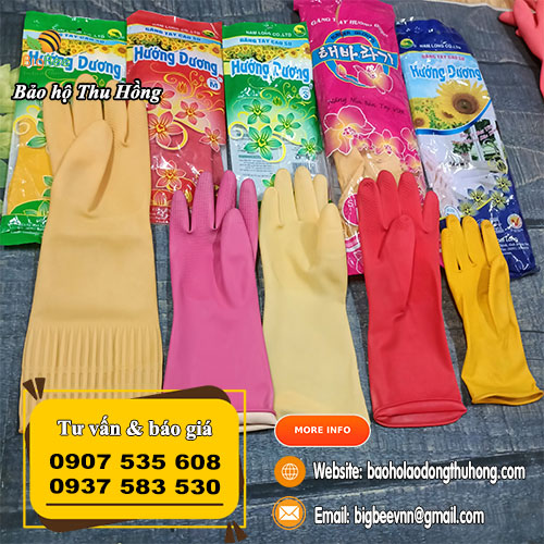 Găng tay cao su Hướng Dương gia dụng giá rẻ 2024 Găng tay cao su Hướng Dương gia dụng giá rẻ 2024