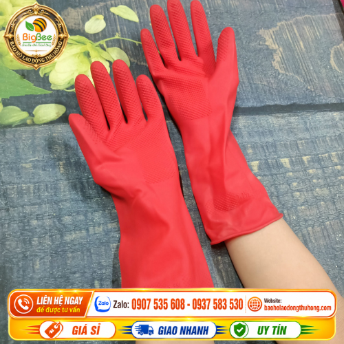 Găng tay cao su Hướng Dương màu đỏ size S Găng tay cao su Hướng Dương màu đỏ size S