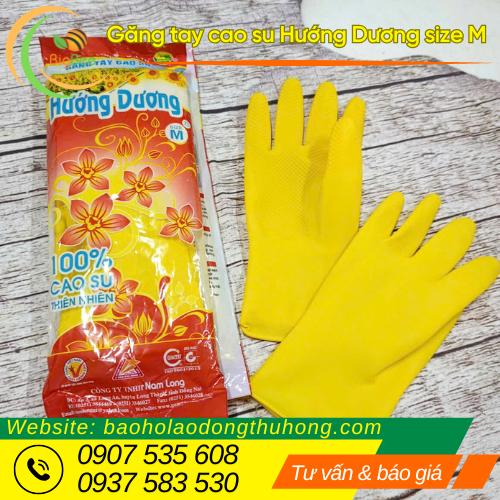 Găng tay cao su Hướng Dương size M độ bền cao Găng tay cao su Hướng Dương size M độ bền cao