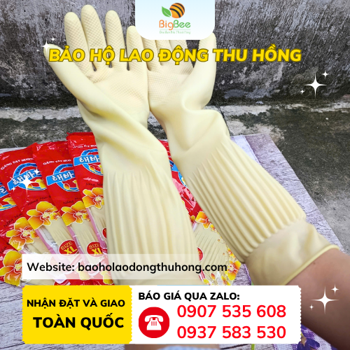 Găng tay cao su Hướng Dương size XL thành phần thiên nhiên Găng tay cao su Hướng Dương size XL thành phần thiên nhiên