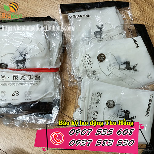 găng tay cao su in con hươu siêu dai