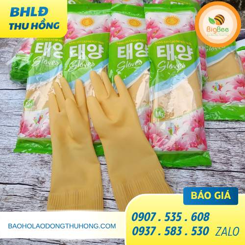 Găng tay cao su mặt trời chính hãng hàn quốc Găng tay cao su mặt trời chính hãng hàn quốc