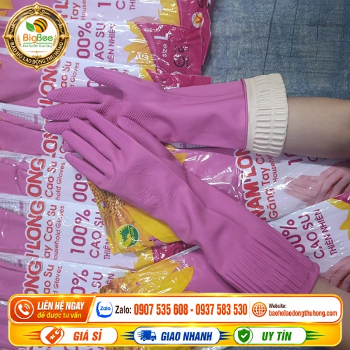 Găng tay cao su Nam Long size L chống nước Găng tay cao su Nam Long size L chống nước