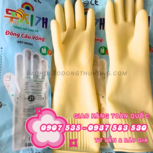 Găng tay cao su nếp nhăn Đông Cầu Vồng chính hãng có đủ size Găng tay cao su nếp nhăn Đông Cầu Vồng chính hãng có đủ size