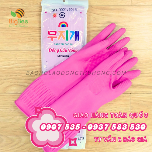 Găng tay cao su nếp nhăn Đông Cầu Vồng Găng tay cao su nếp nhăn Đông Cầu Vồng