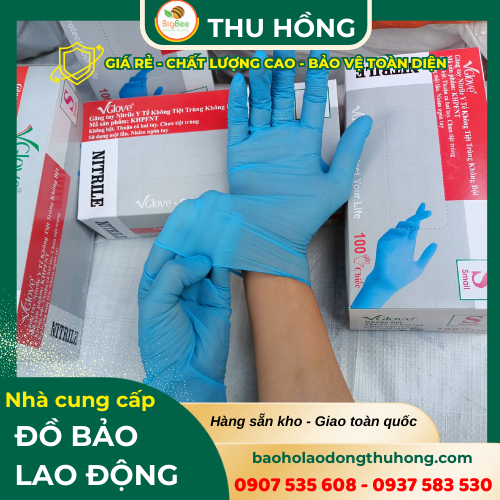 găng tay cao su nhân tạo Nitrile không bột màu xanh dùng 1 lần găng tay cao su nhân tạo Nitrile không bột màu xanh dùng 1 lần