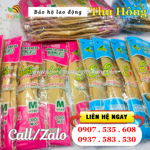 Găng tay cao su Sao Biển giá rẻ tận gốc TPHCM Găng tay cao su Sao Biển giá rẻ tận gốc TPHCM