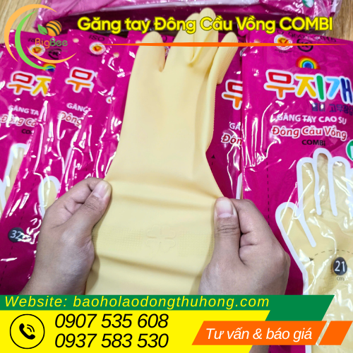 Găng tay cao su siêu dai Đông Cầu Vồng Combi M Găng tay cao su siêu dai Đông Cầu Vồng Combi M