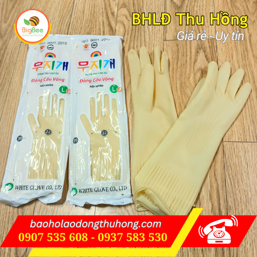 Găng tay cao su thiên nhiên Đồng Cầu Vồng size L Găng tay cao su thiên nhiên Đồng Cầu Vồng size L