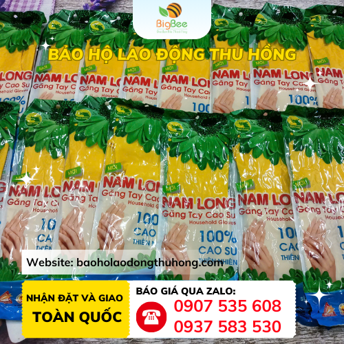 Găng tay cao su thiên nhiên Nam Long Găng tay cao su thiên nhiên Nam Long giá rẻ, bỏ sỉ TPHCM