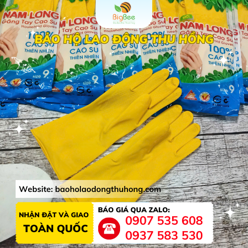 Găng tay cao su thiên nhiên Nam Long Găng tay cao su thiên nhiên Nam Long siêu dai bền