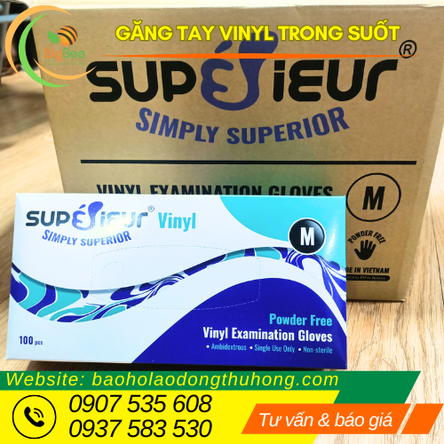 Găng tay cao su trong suốt Vinyl Superior giá rẻ, chất lượng Găng tay cao su trong suốt Vinyl Superior giá rẻ, chất lượng