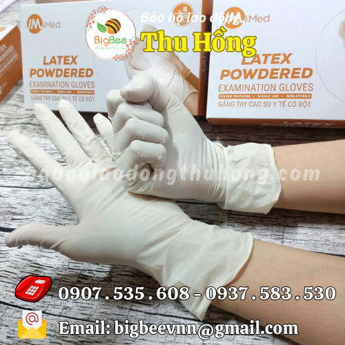 Găng tay cao su y tế Latex có bột Găng tay cao su y tế Latex có bột