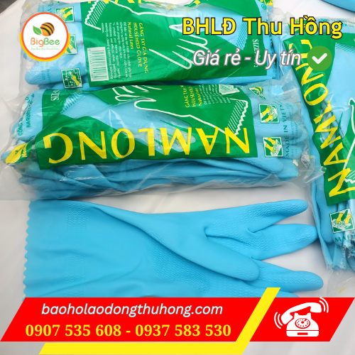 Găng tay chế biến thuỷ sản Nam Long chính hãng bịch 1 đôi Găng tay chế biến thuỷ sản Nam Long chính hãng đủ size 7 8 9