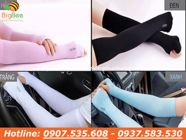 găng tay chống nắng xỏ ngón Hàn Quốc đủ màu