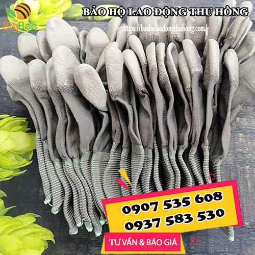 Găng tay chống tĩnh điện phủ PU đầu ngón giá sỉ theo số lượng Găng tay chống tĩnh điện phủ PU đầu ngón giá sỉ theo số lượng