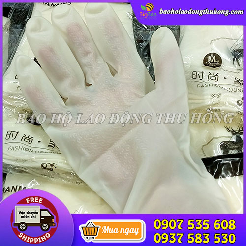 Găng tay con hươu loại dài màu trắng đục Găng tay con hươu loại dài màu trắng đục