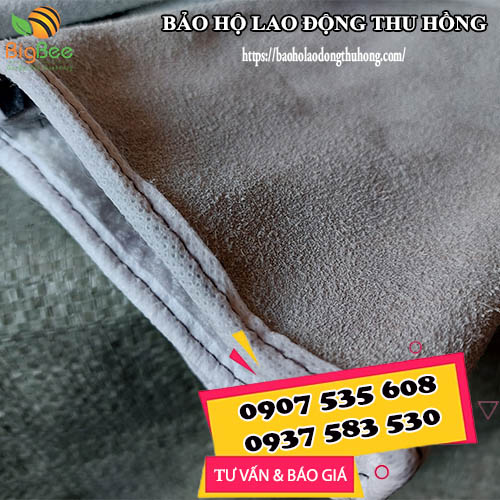 găng tay da hàn dài 2 lớp chóng nóng chịu nhiệt