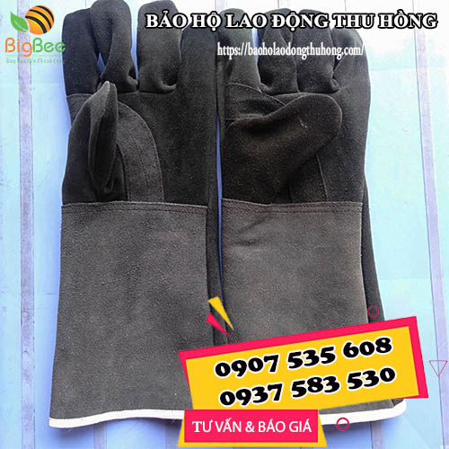 găng tay da hàn dài 2 lớp