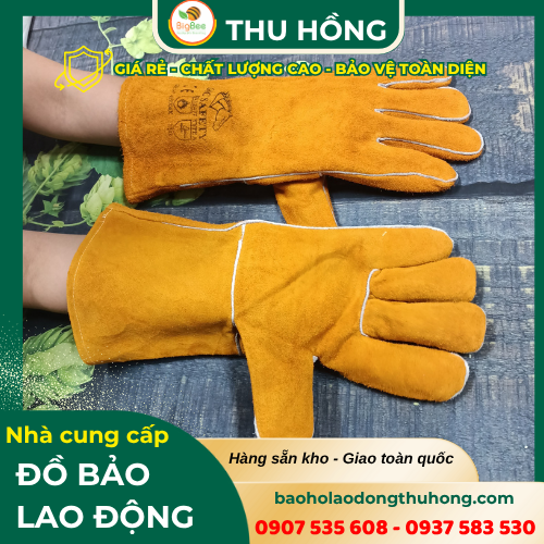 Găng tay da hàn GNC 14 inch chịu nhiệt Găng tay da hàn GNC 14 inch chịu nhiệt