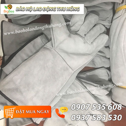 Găng tay hàn chịu nhiệt chống nóng cho thợ hàn, cơ khí Găng tay hàn chịu nhiệt chống nóng cho thợ hàn, cơ khí