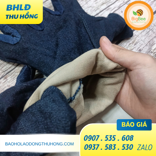 Găng tay Jean lót nỉ lao động siêu bền Găng tay Jean lót nỉ lao động siêu bền