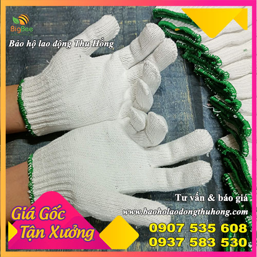 Găng tay len bảo hộ màu trắng dày dặn bảo vệ tay Găng tay len bảo hộ màu trắng dày dặn bảo vệ tay