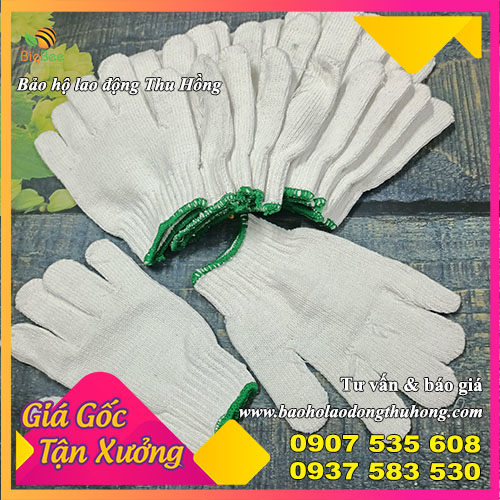 Găng tay len bảo hộ màu trắng giá sỉ tận xưởng Găng tay len bảo hộ màu trắng giá sỉ tận xưởng