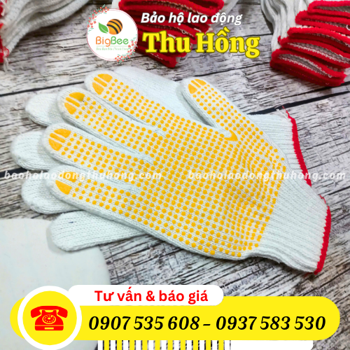 Găng tay len hạt nhựa 85g viền đỏ siêu đẹp Găng tay len hạt nhựa 85g viền đỏ siêu đẹp