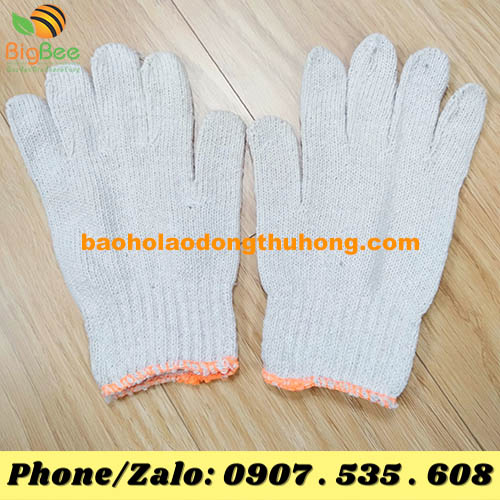 găng tay len kem màu trắng
